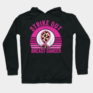 Strike Out Breast Cancer Baseball Fight Awareness Men Women Hoodie